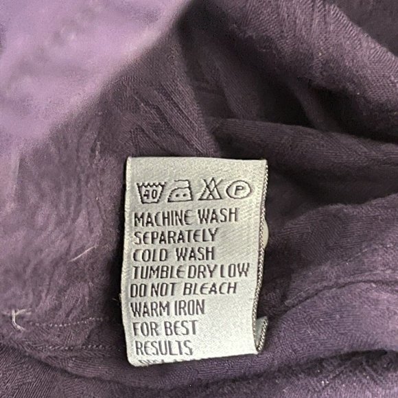 Zagiri Shirt Size XL Purple Textured Button Up Flip Cuff Casual Button Up - Picture 7 of 8